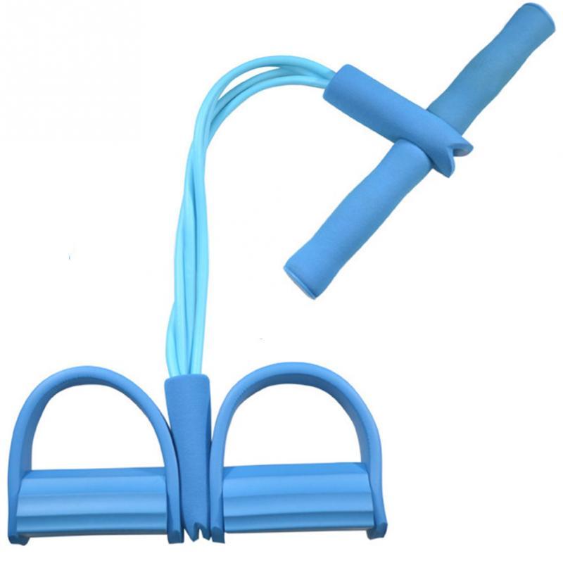 Natural Latex Resistance Trainer - Foot Pedal Pull Rope with Handles