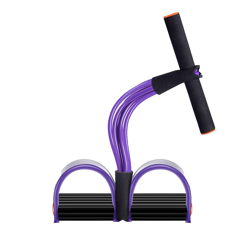 Natural Latex Resistance Trainer - Foot Pedal Pull Rope with Handles