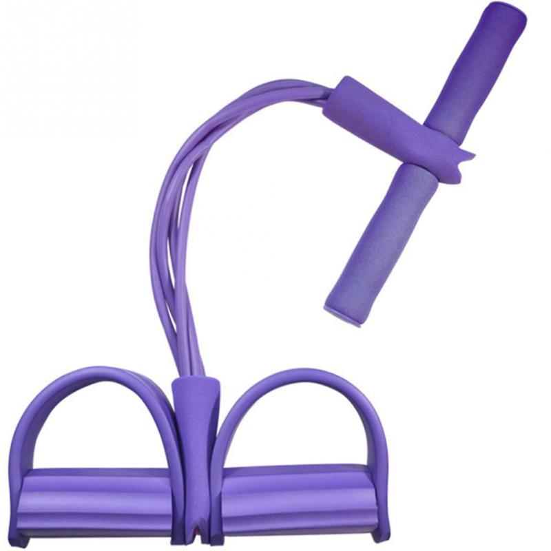 Natural Latex Resistance Trainer - Foot Pedal Pull Rope with Handles