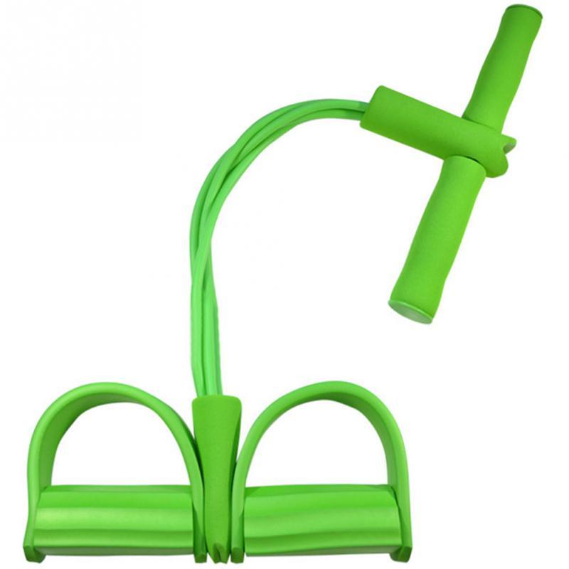Natural Latex Resistance Trainer - Foot Pedal Pull Rope with Handles