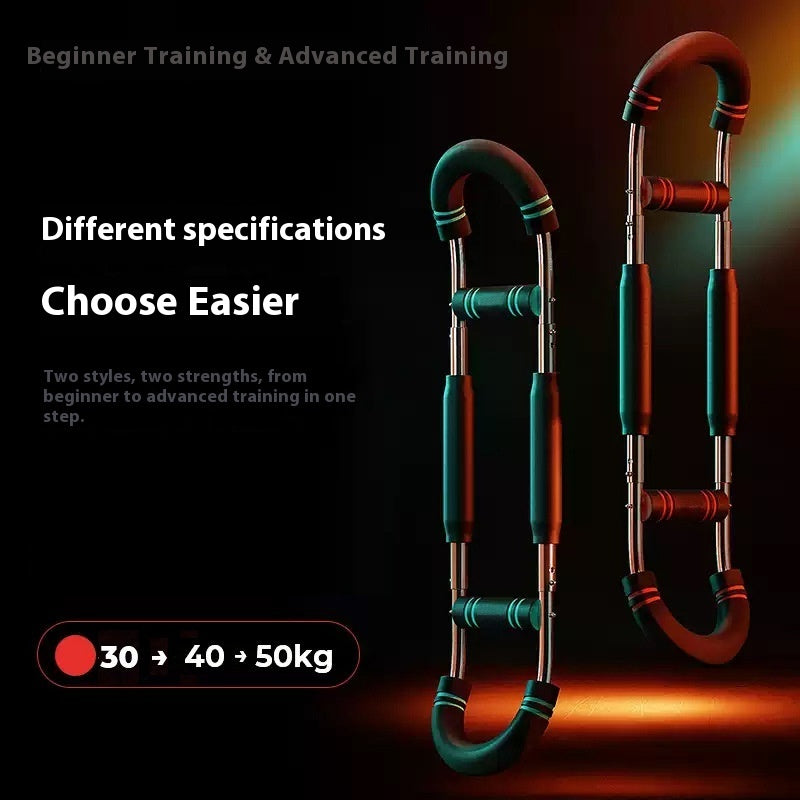 U-Shaped Spring Bar Trainer - Adjustable Chest & Arm Strengthener for Home Gym