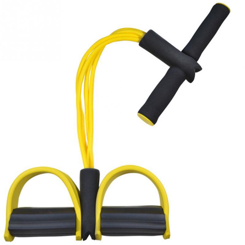 Natural Latex Resistance Trainer - Foot Pedal Pull Rope with Handles