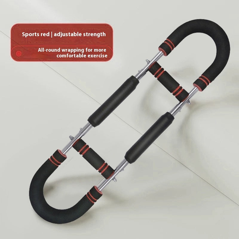 U-Shaped Spring Bar Trainer - Adjustable Chest & Arm Strengthener for Home Gym
