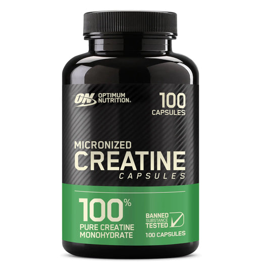 Optimum Nutrition Creatine Monohydrate Capsules - 2500mg, 100 Count, Keto-Friendly