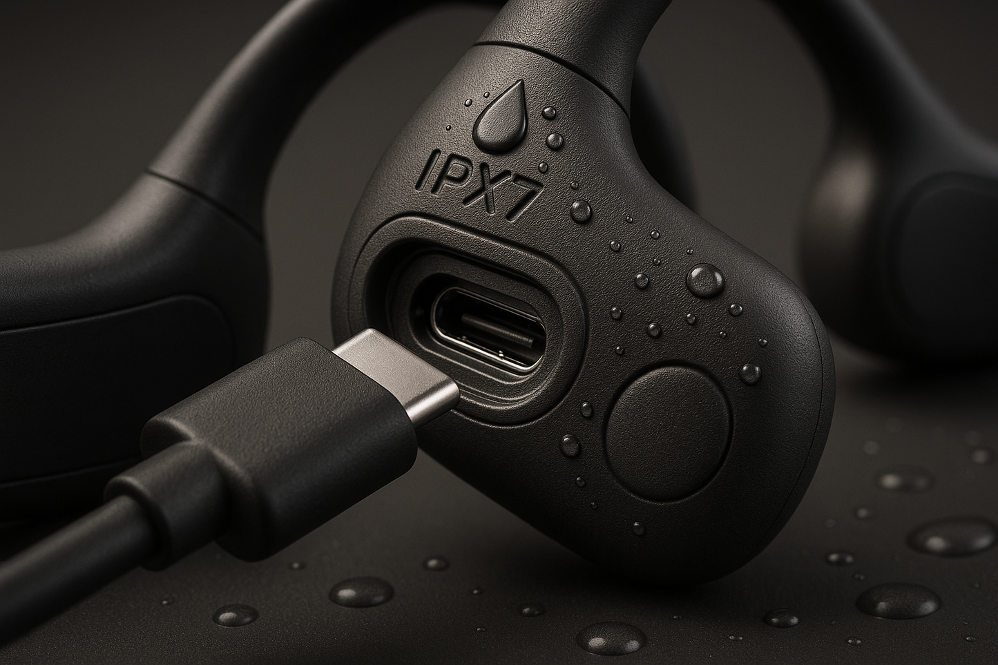 HOLEEKIC Bone Conduction Wireless Headphones - Bluetooth 5.3 Sports Earphones with IPX7 Waterproof Design